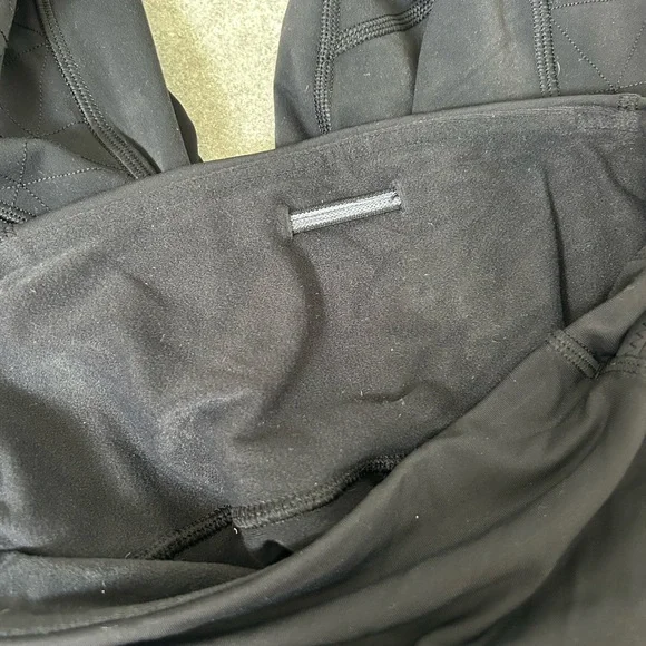 Lululemon Fleece Lined Leggings Black Running Size 6 - Picture 5 of 12